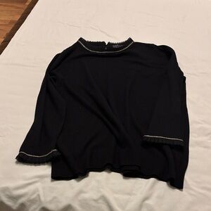 Milano Black Sweatshirt with Gold Details